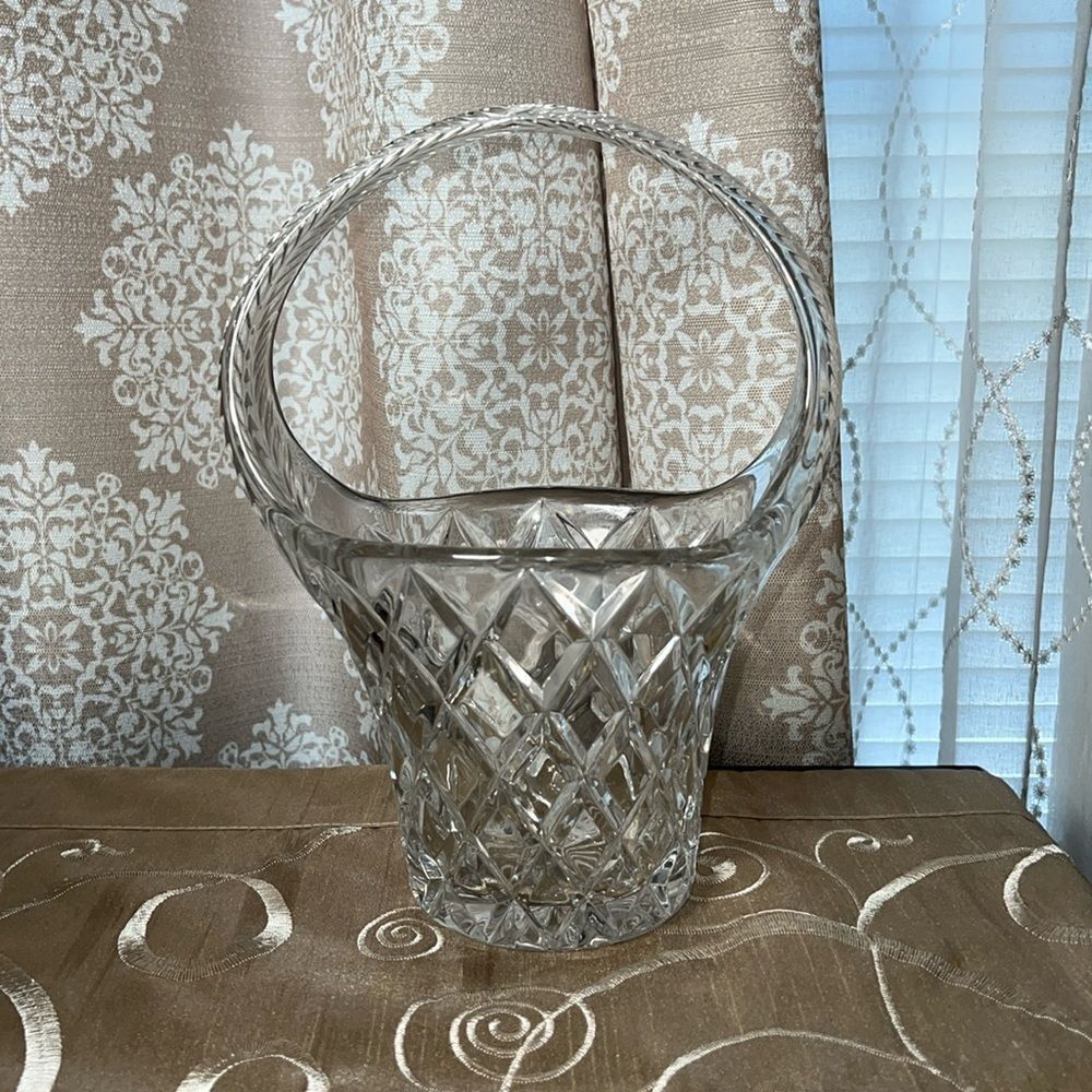 Vintage Crystal Glass Basket
